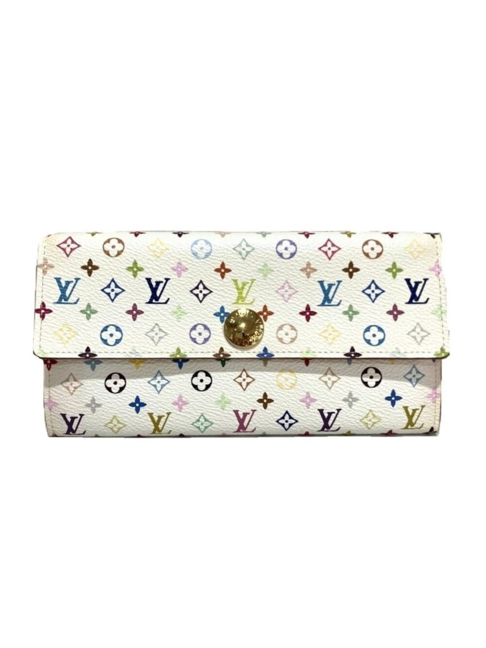 Louis Vuitton Portefeuille Sarah Monogram Multi Wallet Multicolor Canvas Leather